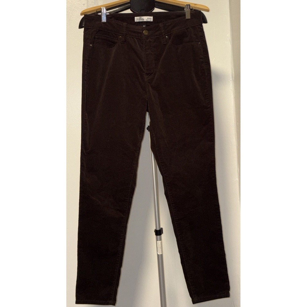 NWT Royalty For Me High Rise Skinny Pants Size 12 Brown Soft & Super Stretchy
